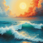 Sun Drift – Ocean Sunset Metal Print